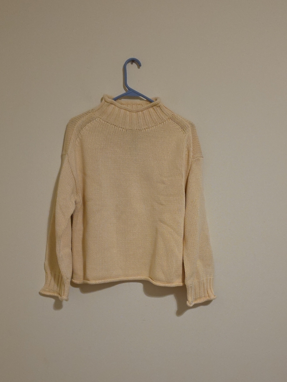 J. Crew Cream Mock Neck Sweater